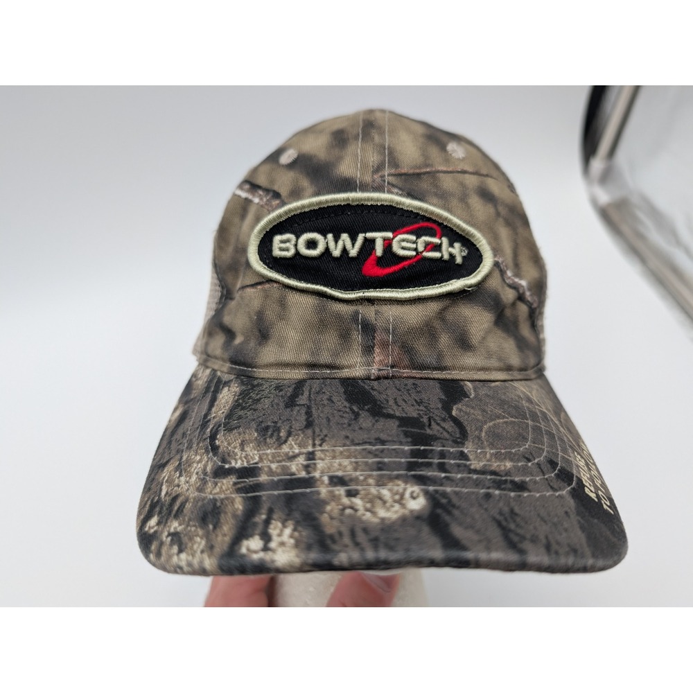 Bowtech Archery Camo Trucker Hat Mesh Back Adjustable Refuse to Follow Cap